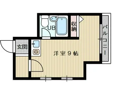 ミューゼ西淡路(ワンルーム/3階)の間取り写真
