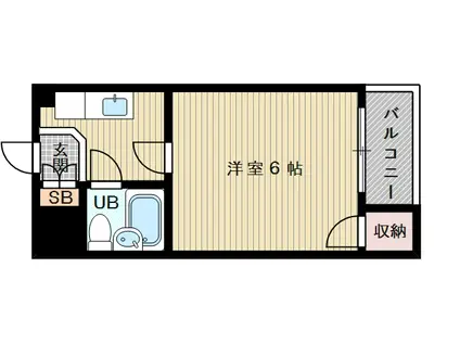 水上ハイム(1K/2階)の間取り写真