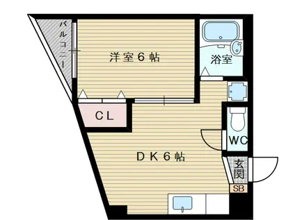 プレアール井高野2(1DK/3階)の間取り写真