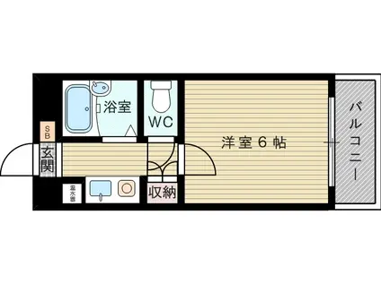 ボネールTAKIGAWA(1K/4階)の間取り写真