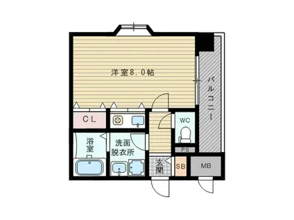 C-WING(ワンルーム/4階)の間取り写真