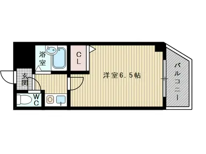ベルエトワールK(1K/3階)の間取り写真