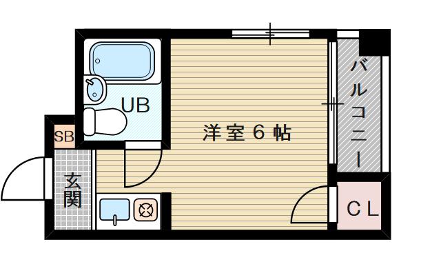 リージェントハイム(ワンルーム/4階)の間取り写真