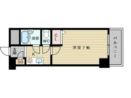 ノルデンハイム相川(1K/4階)の間取り写真