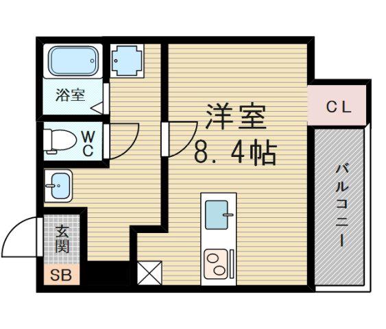 プレグノ456(ワンルーム/3階)の間取り写真