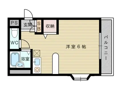 フェリシダ(1K/3階)の間取り写真