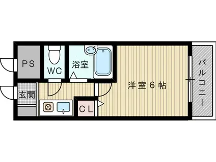 フレックス新大阪2(1K/5階)の間取り写真