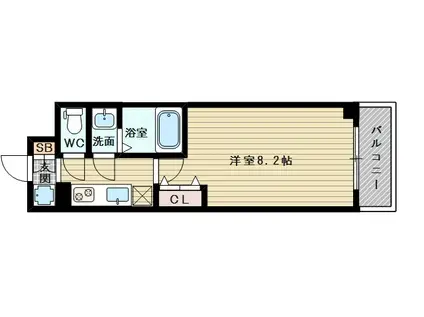 LUXE新大阪サウス(1K/3階)の間取り写真