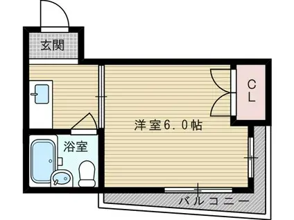 ハイツプリメーロ(ワンルーム/1階)の間取り写真