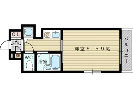 ハイツシグマ2(1K/5階)の間取り写真