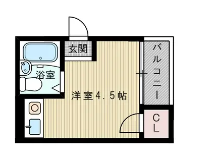 阪急電鉄京都線 上新庄駅 徒歩11分 4階建 築36年(ワンルーム/4階)の間取り写真