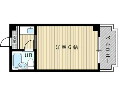 スカイハイツ相川(ワンルーム/2階)の間取り写真