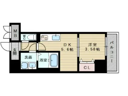 SERIE東淀川(1DK/6階)の間取り写真