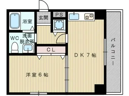 パレス東洋相川2号館(1DK/2階)の間取り写真