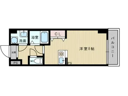 フローライト上新庄駅前(ワンルーム/6階)の間取り写真