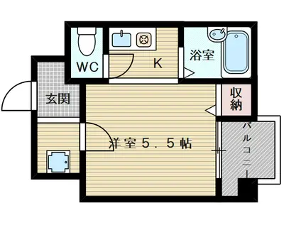 アークマンション(1K/2階)の間取り写真