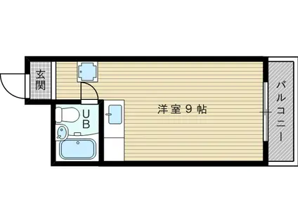 シティハイム新大阪(ワンルーム/8階)の間取り写真