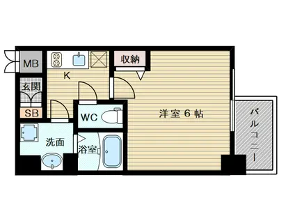 エスリード新大阪グランファースト(1K/10階)の間取り写真