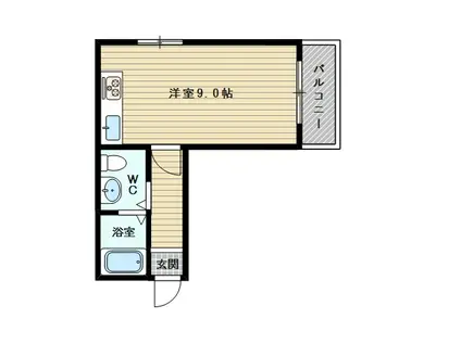 リアライズ新大阪駅東(ワンルーム/1階)の間取り写真