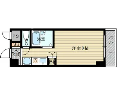 阪急電鉄京都線 上新庄駅 徒歩4分 9階建 築37年(1K/5階)の間取り写真