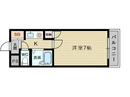 シャルム橋本Ⅲ(1K/3階)の間取り写真