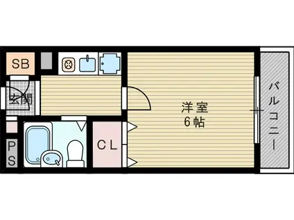 ココチフォレストGN(1K/4階)の間取り写真