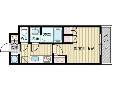 アルティザ淡路駅東(1K/7階)の間取り写真