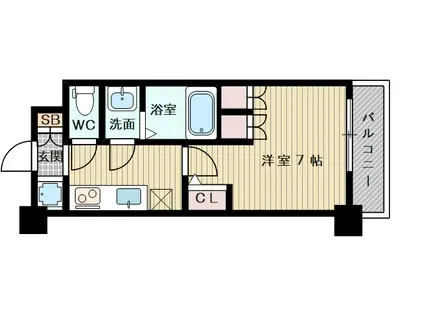 アルティザ淡路駅東(1K/6階)の間取り写真