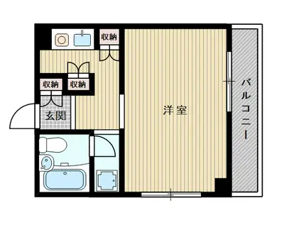 アーバンハイツ西淡路(1K/3階)の間取り写真