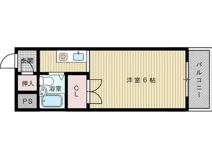 リサ上新庄(1K/1階)の間取り写真