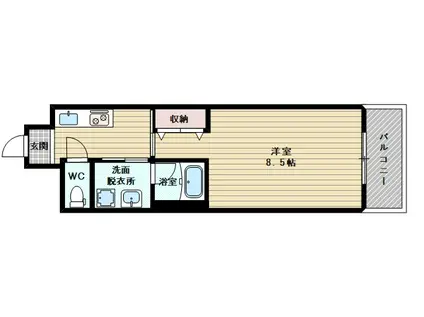 アネシス新大阪(1K/6階)の間取り写真