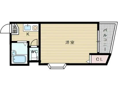エミネンスヨシムラ(1K/2階)の間取り写真