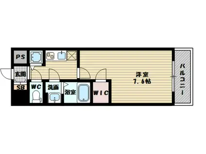 エスリード新大阪レジデンス(1K/6階)の間取り写真