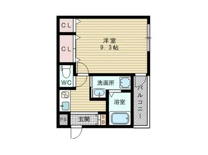 フジパレス下新庄3番館(1K/3階)の間取り写真