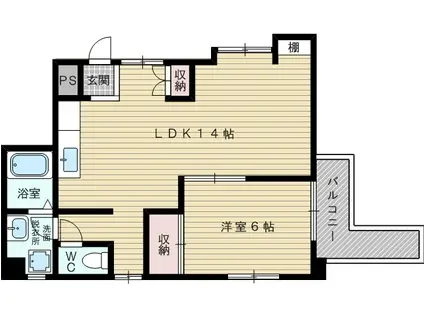 阪本ハイツ(1LDK/2階)の間取り写真