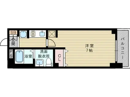 エステムコート新大阪10ザゲート(1K/4階)の間取り写真