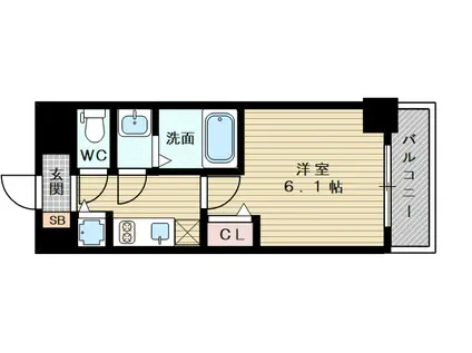 プレサンス新大阪ザシティ(1K/5階)の間取り写真