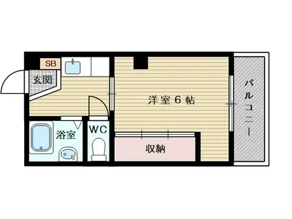 ニュー豊里マンション(1DK/3階)の間取り写真