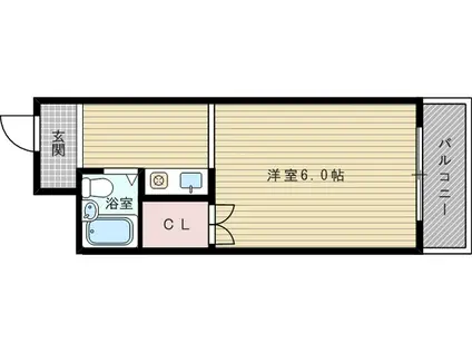 ベルメゾンエトワール(ワンルーム/3階)の間取り写真