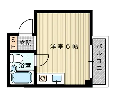 コートビレッジ相川(ワンルーム/2階)の間取り写真