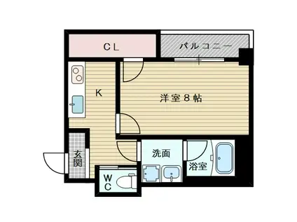 アネシス新大阪(1K/3階)の間取り写真