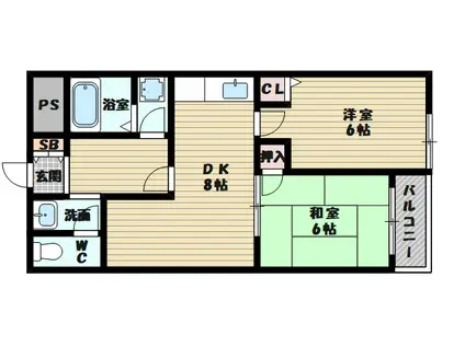 プール・トゥジュールブラン(1LDK/5階)の間取り写真