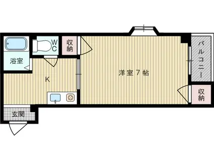 スタンドアップ柴島(1K/3階)の間取り写真
