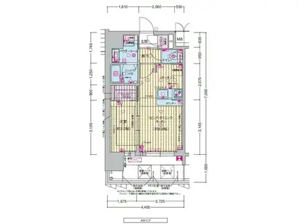 プレサンス東淀川駅前プローシェ(1LDK/10階)の間取り写真