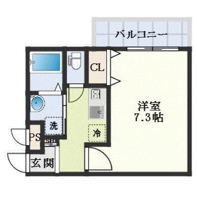AILE柴島(1K/3階)の間取り写真