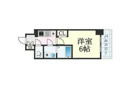 エスリード ザ・グラン大阪ノース(1K/11階)の間取り写真