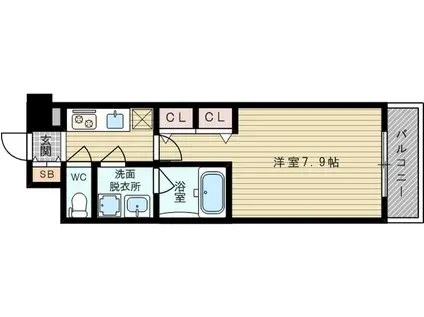 アドバンス新大阪5(1K/11階)の間取り写真