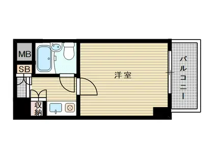 シティハイツピコ(1K/6階)の間取り写真