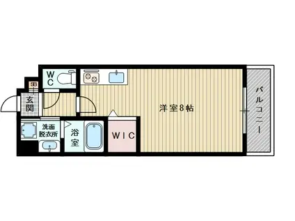 ホープ上新庄(ワンルーム/7階)の間取り写真