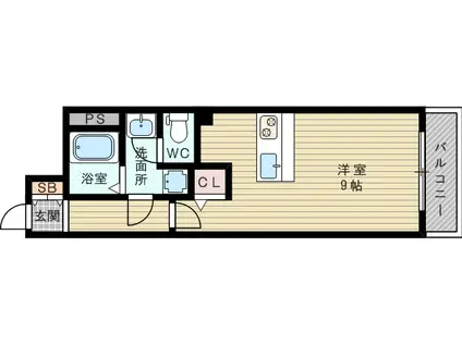 アドバンス新大阪5(ワンルーム/13階)の間取り写真